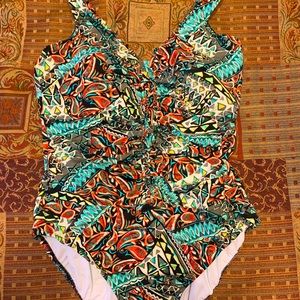 Beautiful colored one piece swimsuit size 18 W